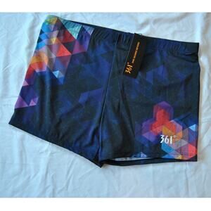 361 Swim Shorts Colorful Geometric Design  3XL